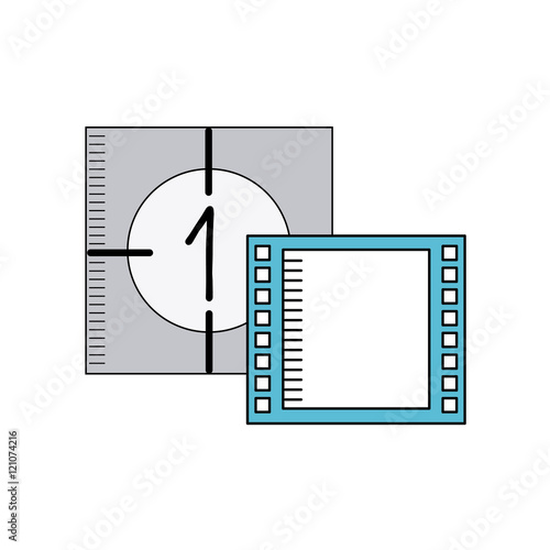 counter cinematographic with cinema icon vector illustration design