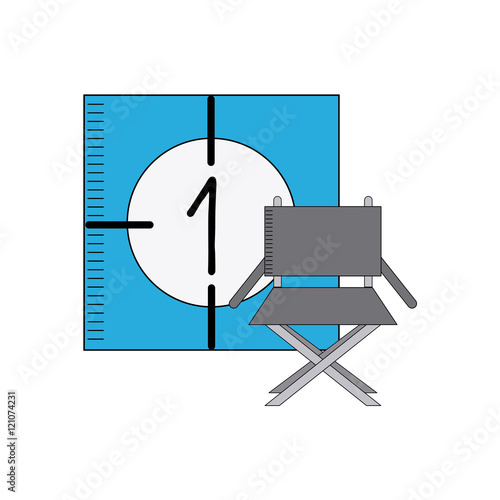 counter cinematographic with cinema icon vector illustration design