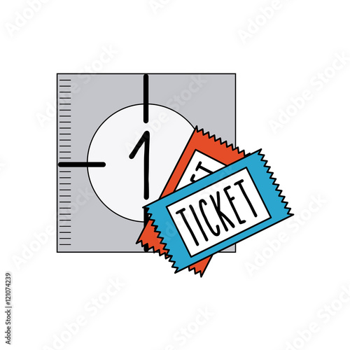 counter cinematographic with cinema icon vector illustration design