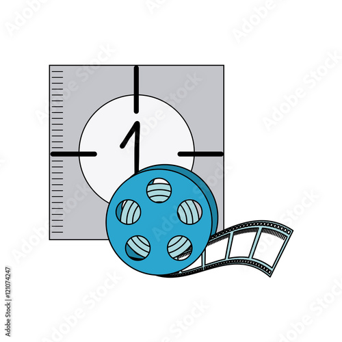 counter cinematographic with cinema icon vector illustration design