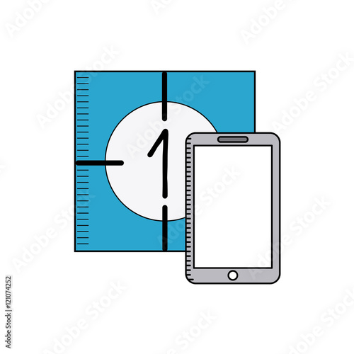 counter cinematographic with cinema icon vector illustration design