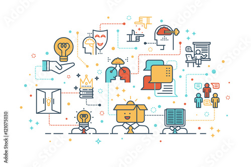 Creative thinking and learning concept