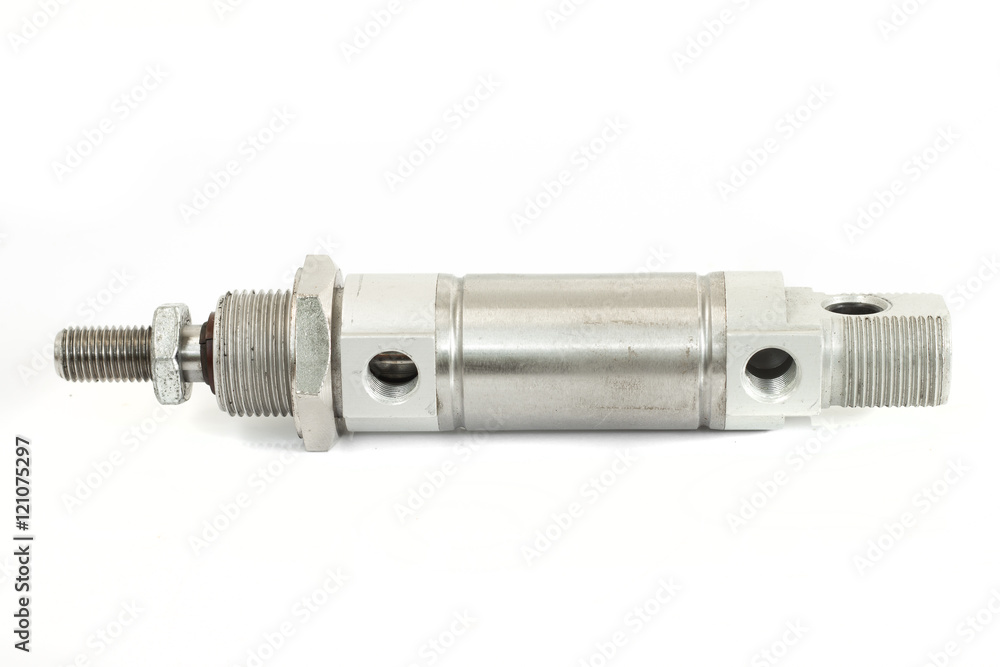 Hydraulic cylinder for industry on white background. Hydraulic cylinder for industry on white background.