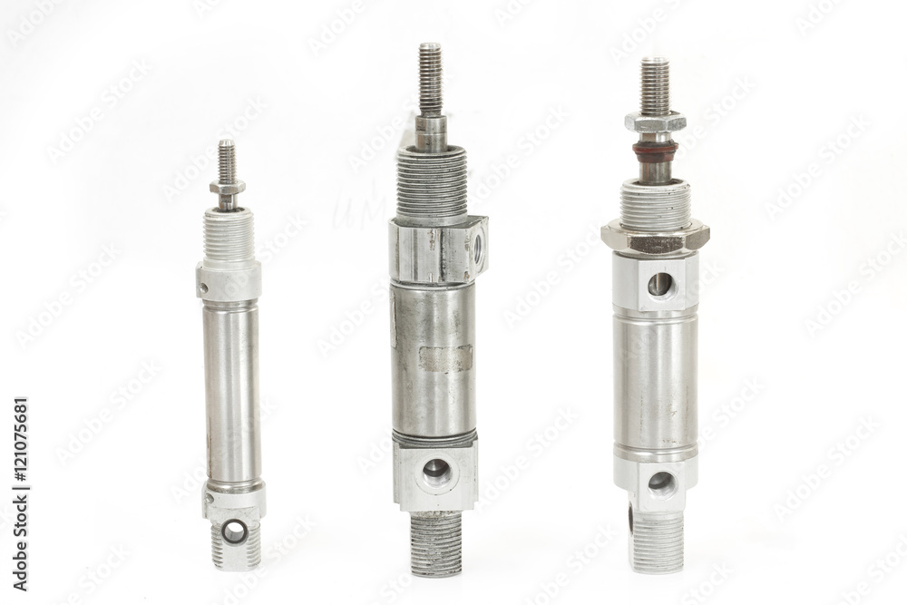 Hydraulic cylinder for industry on white background. Hydraulic cylinder for industry on white background.