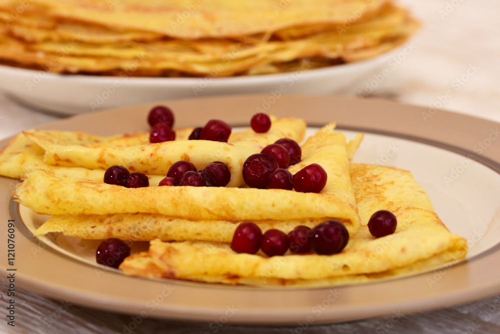 Pancakes on plate Pancakes on plate