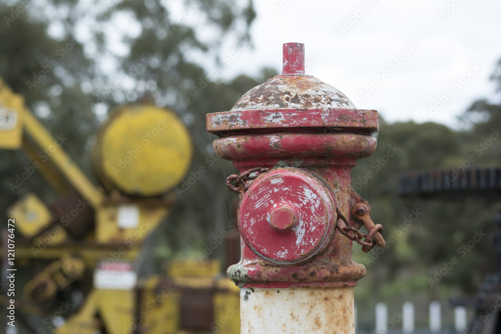Old Rusting and Peeling Pillar Water Hydrant Old Rusting and Peeling Pillar Water Hydrant