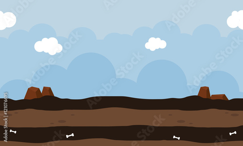 Landscape for game design vector art