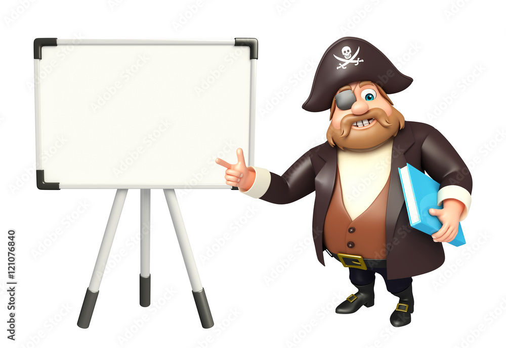 Pirate with Display board & book Pirate with Display board & book