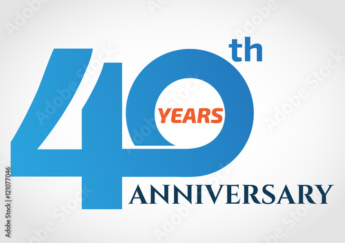 40 years anniversary logo design template photo