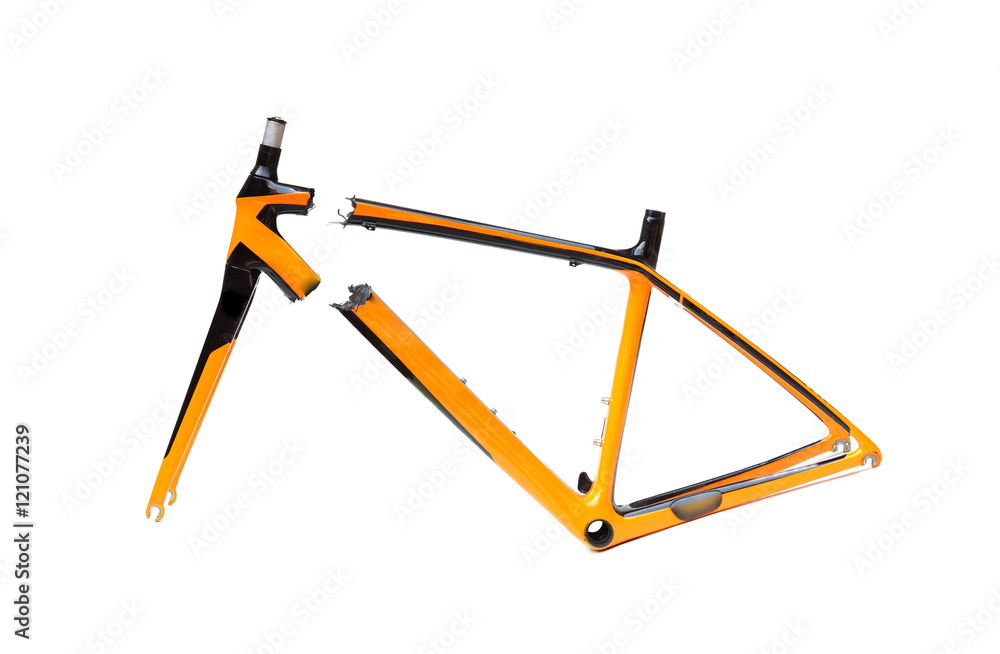 Road bike carbon frame break due to hard crash Road bike carbon frame break due to hard crash