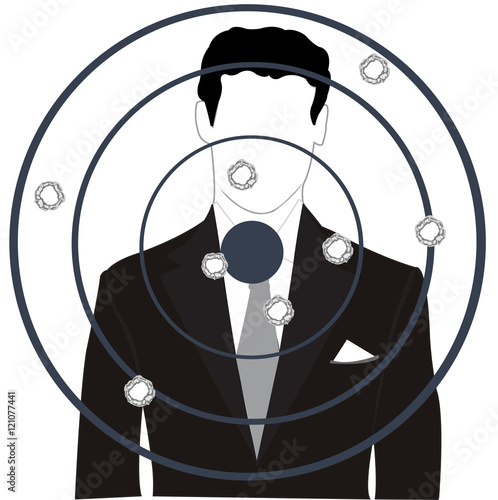 Persons on dartboard
