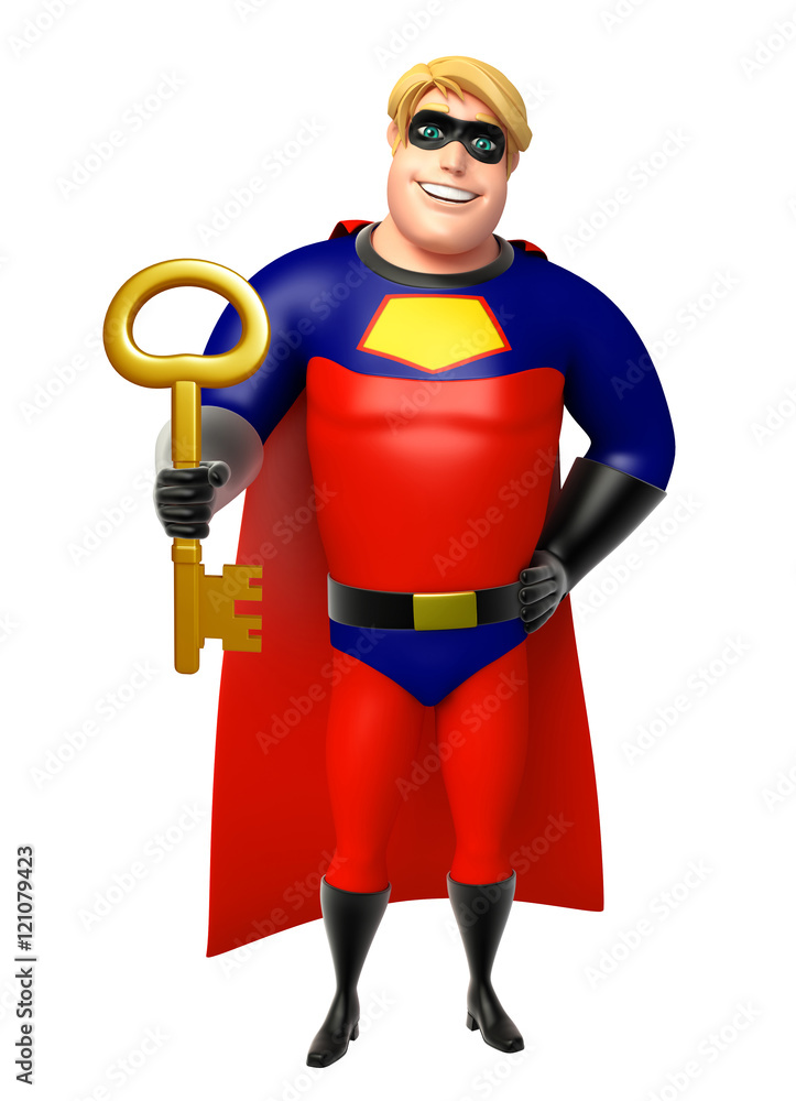 Superhero with Key Superhero with Key