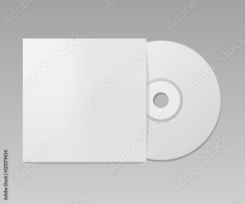 Blank realistic cd mockup, package design