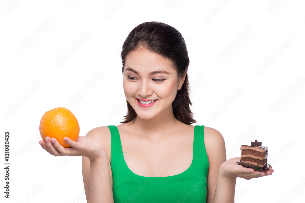 Diet. Dieting concept. Healthy Food. Beautiful Young Asian Woman Diet. Dieting concept. Healthy Food. Beautiful Young Asian Woman