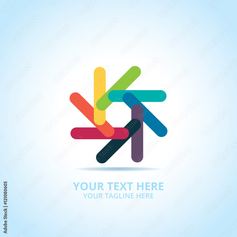 Abstract geometry logo, design concept, emblem, icon, flat logotype element for template. Abstract geometry logo, design concept, emblem, icon, flat logotype element for template.