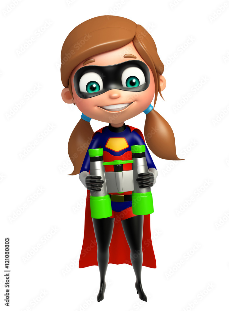 supergirl with Binocular supergirl with Binocular