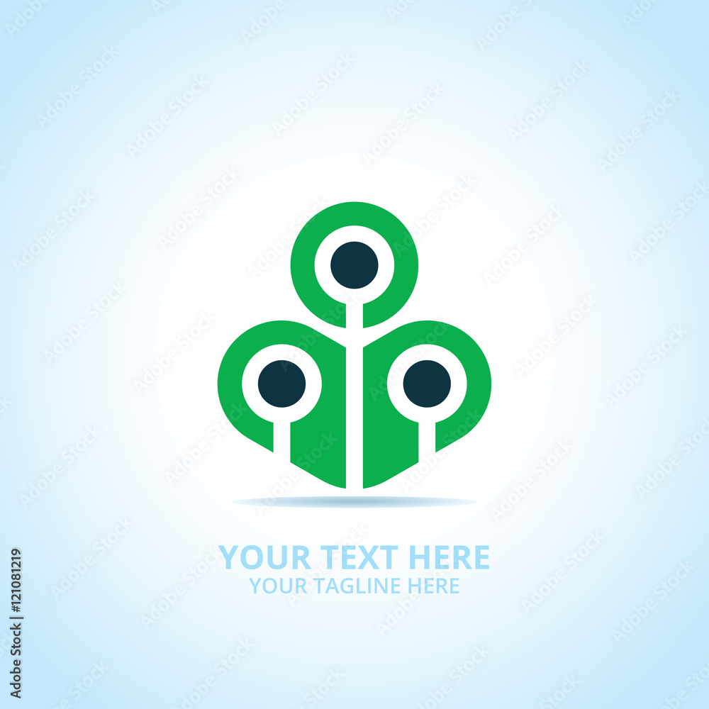 Abstract technology logo, design concept, emblem, icon, flat logotype element for template.