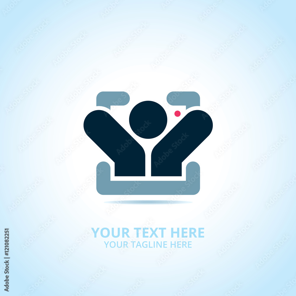 Fototapeta premium Abstract photography logo, design concept, emblem, icon, flat logotype element for template.