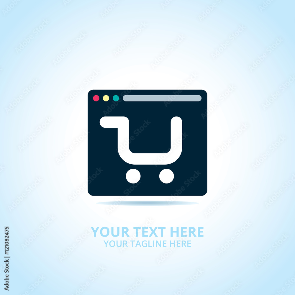 Abstract shop logo, design concept, emblem, icon, flat logotype element for template. Abstract shop logo, design concept, emblem, icon, flat logotype element for template.