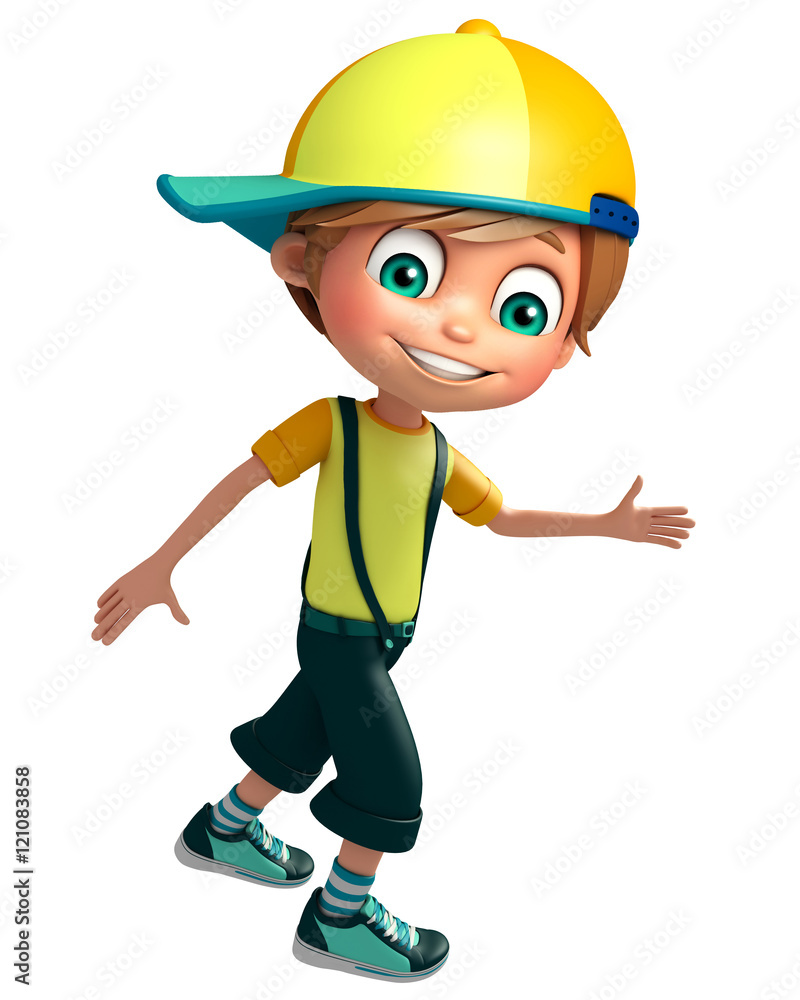 Kid boy with Running pose Kid boy with Running pose