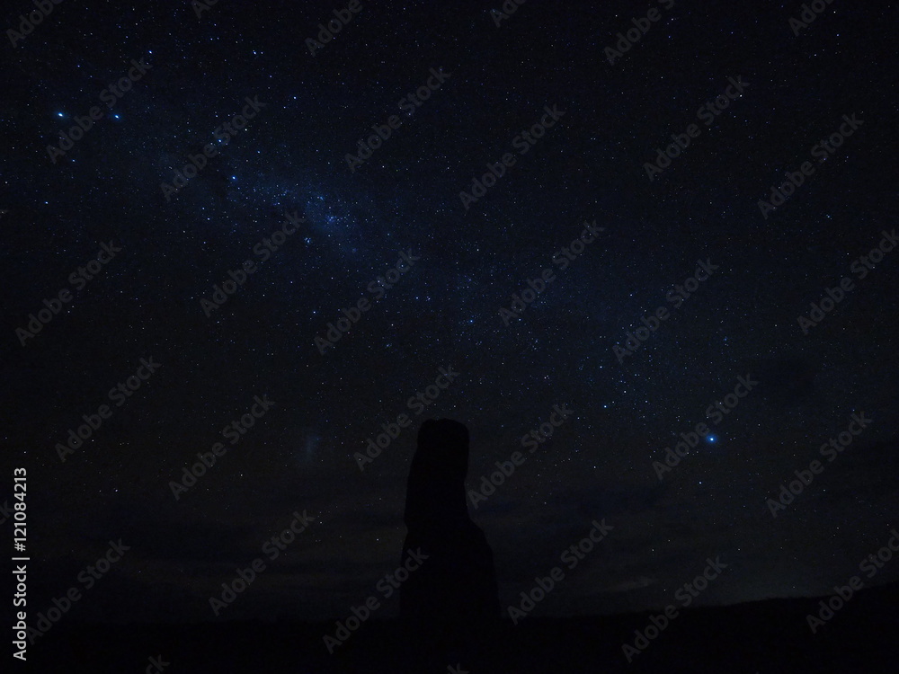 Fototapeta premium イースター島の星空