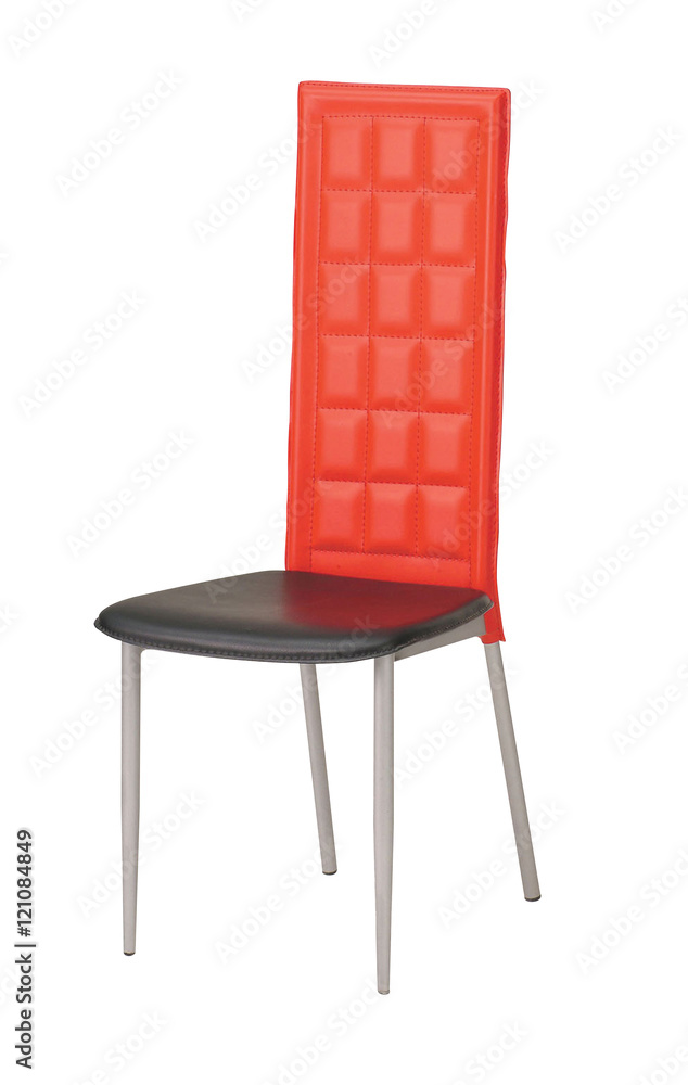 Modern red chair isolated on white background with clipping path.
Modern red chair isolated on white background with clipping path.