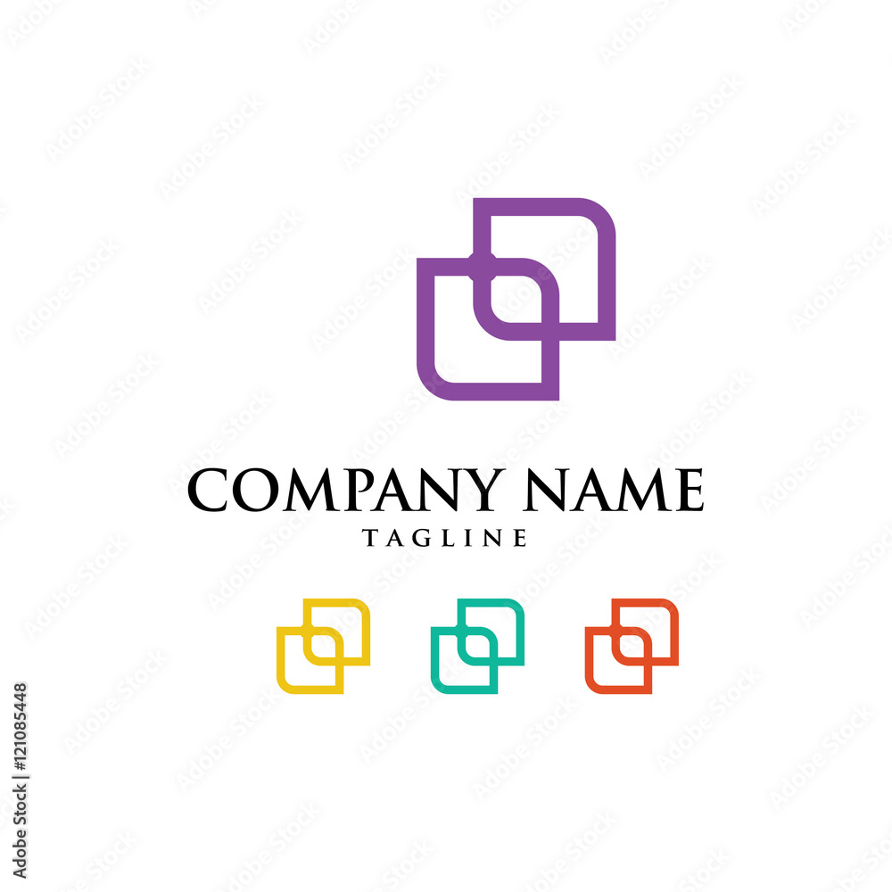Obraz premium Connection Partnership Corporate Logo Icon Vector