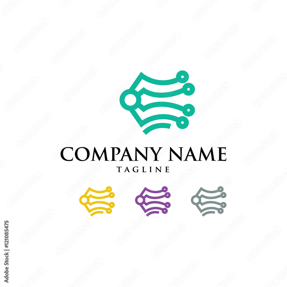 Obraz premium Connection Partnership Corporate Logo Icon Vector