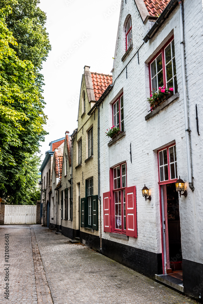 Fototapeta premium Dans les rues de Bruges la Venise du Nord