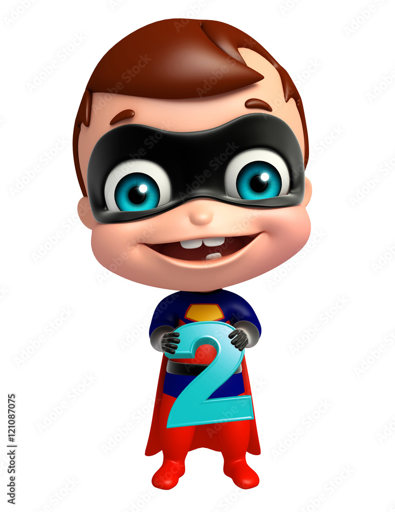 cute superbaby with 2 Digit