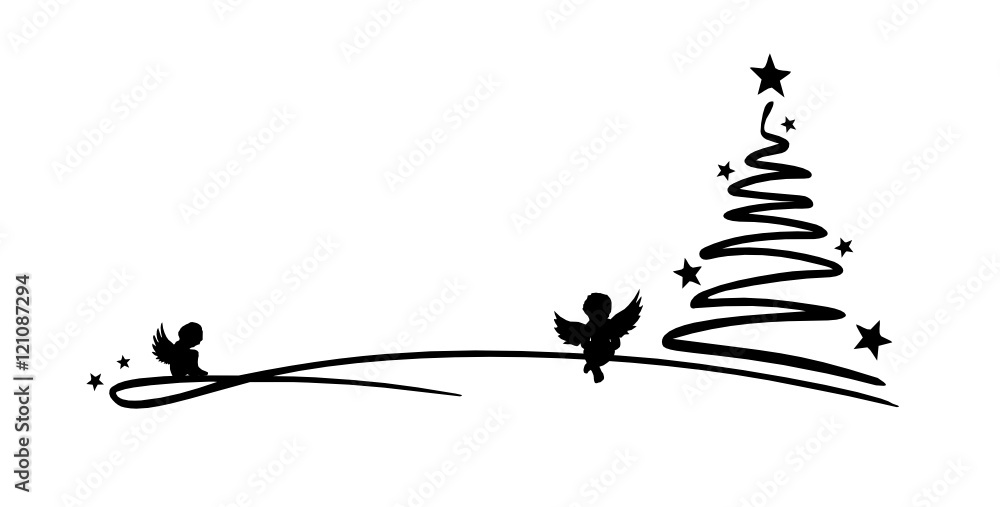 Christmas Tree and Angel Christmas Tree and Angel