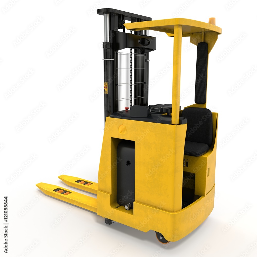 Yellow Rider Stacker isolated on white 3D Illustration