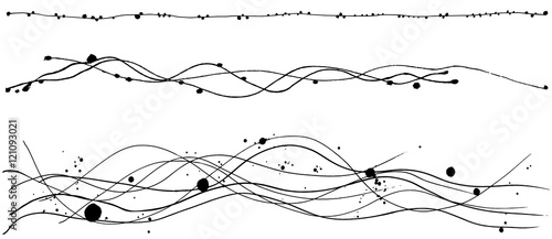 細い波　墨テクスチャ
