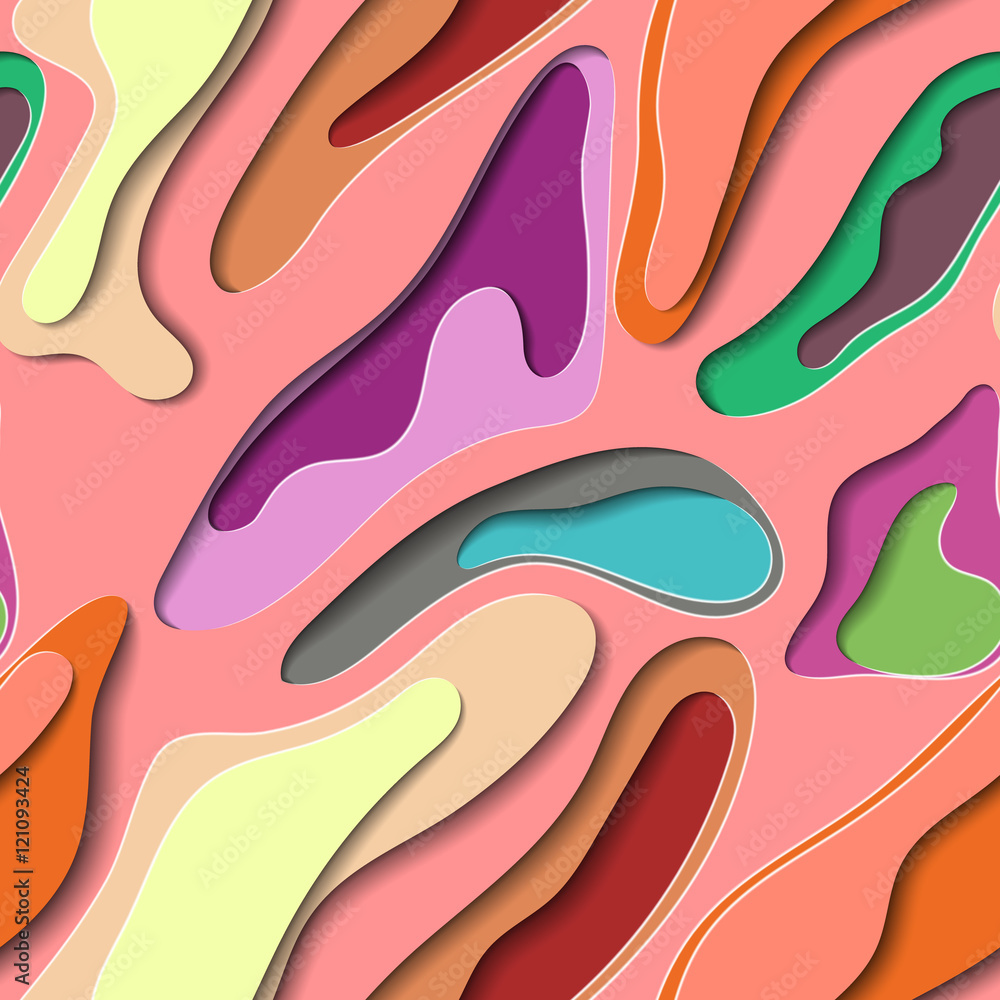 Abstract paper cutting with three dimensional, vector illustration. Abstract paper cutting with three dimensional, vector illustration.