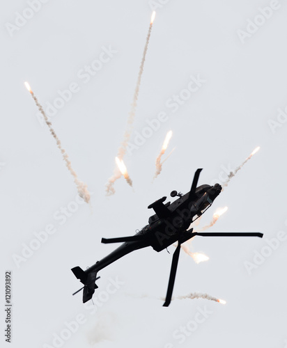 LEEUWARDEN, THE NETHERLANDS - JUN 10, 2016: Dutch AH-64 Apache a photo