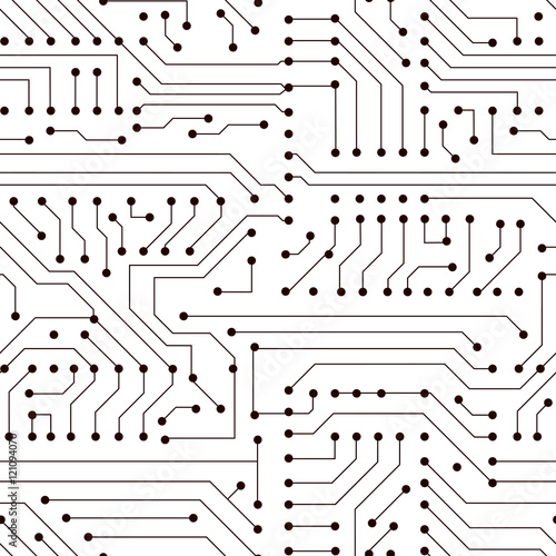 Vector seamless circuit board pattern