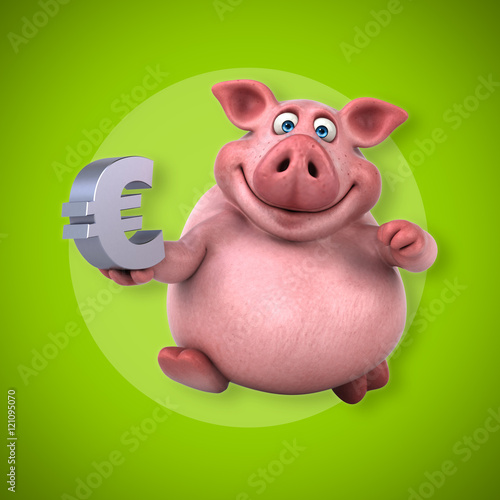 Fun pig - 3D Illustration