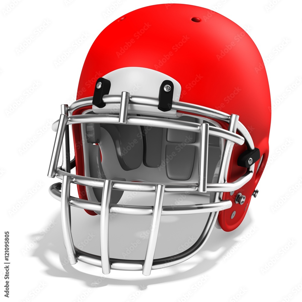 Fototapeta premium 3d Red American football helmet