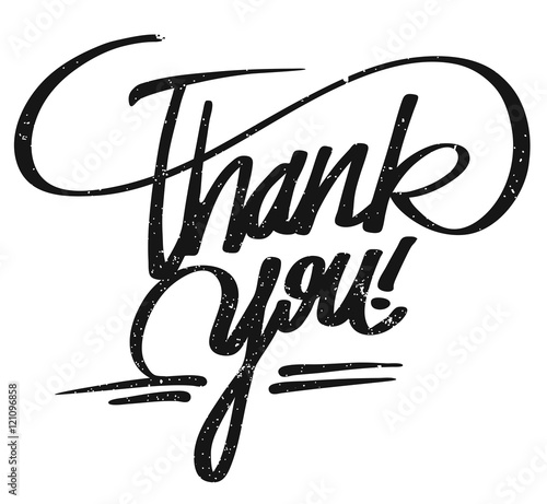 Thank you lettering Pencil Typo