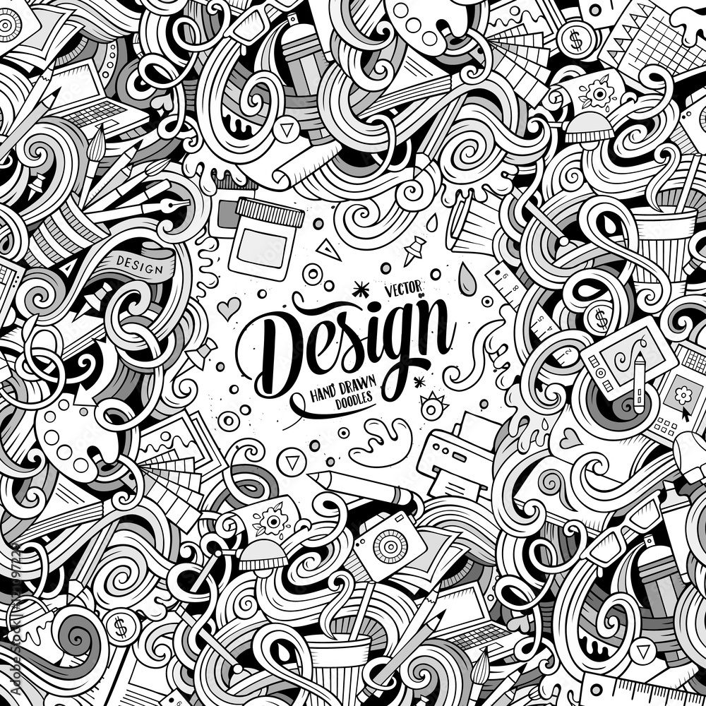 Cartoon cute doodles design frame Cartoon cute doodles design frame