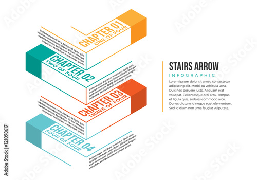 Stairs Arrow Infographic