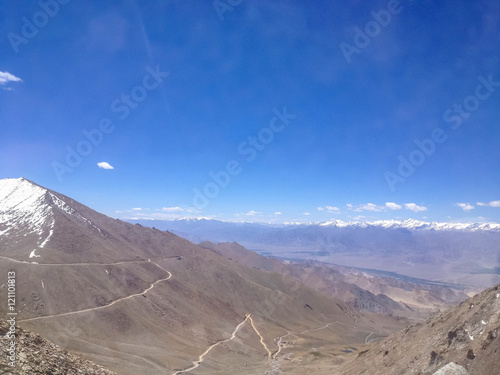 Khardungla Pass. The highest road in the World. Leh, Ladakh, India photo