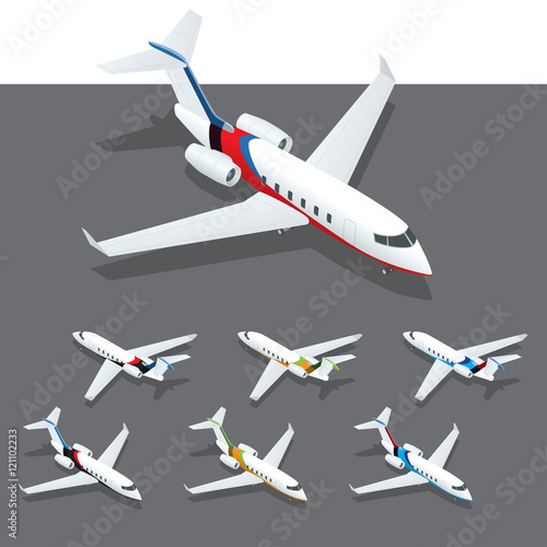 Isometric private jet