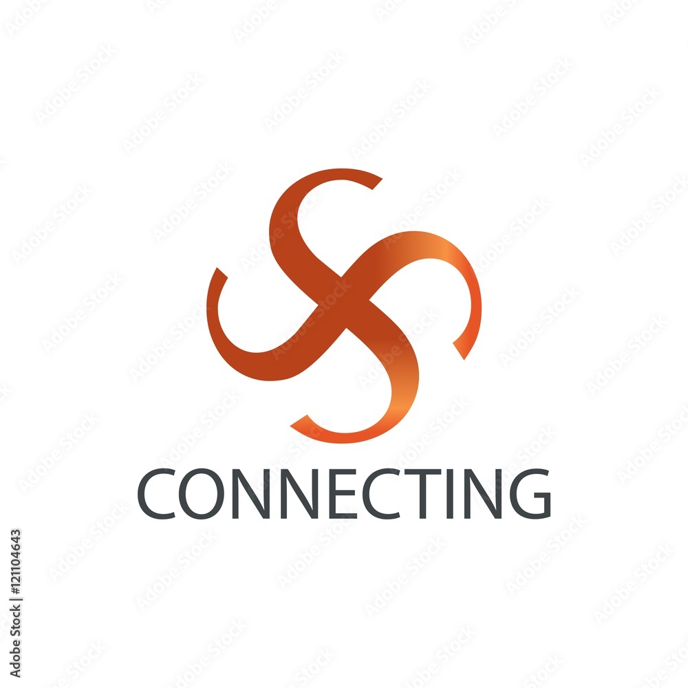 Connecting logo, business company Connecting logo, business company