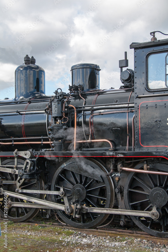Obraz premium Locomotive à vapeur, monument historique, Baie de Somme, Picardie, France 