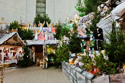 Very large christmas nativity crib