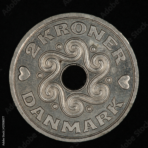 coin on a black background