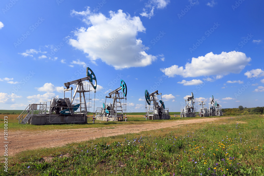 Fototapeta premium Oil pump in the field
