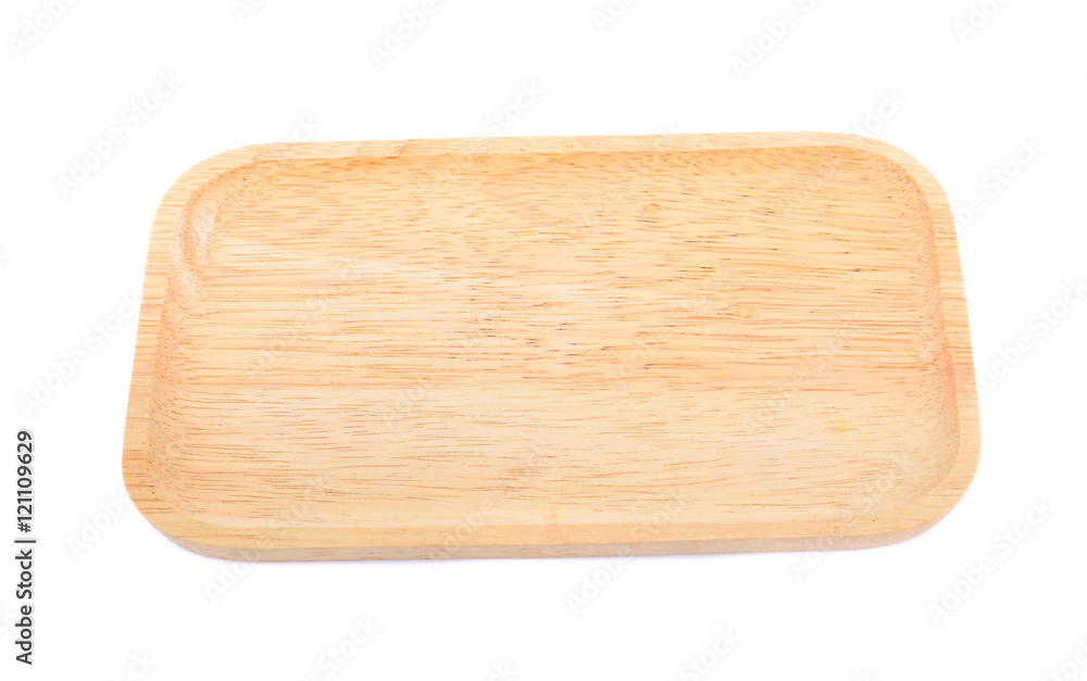 wooden plate isolated on white background wooden plate isolated on white background