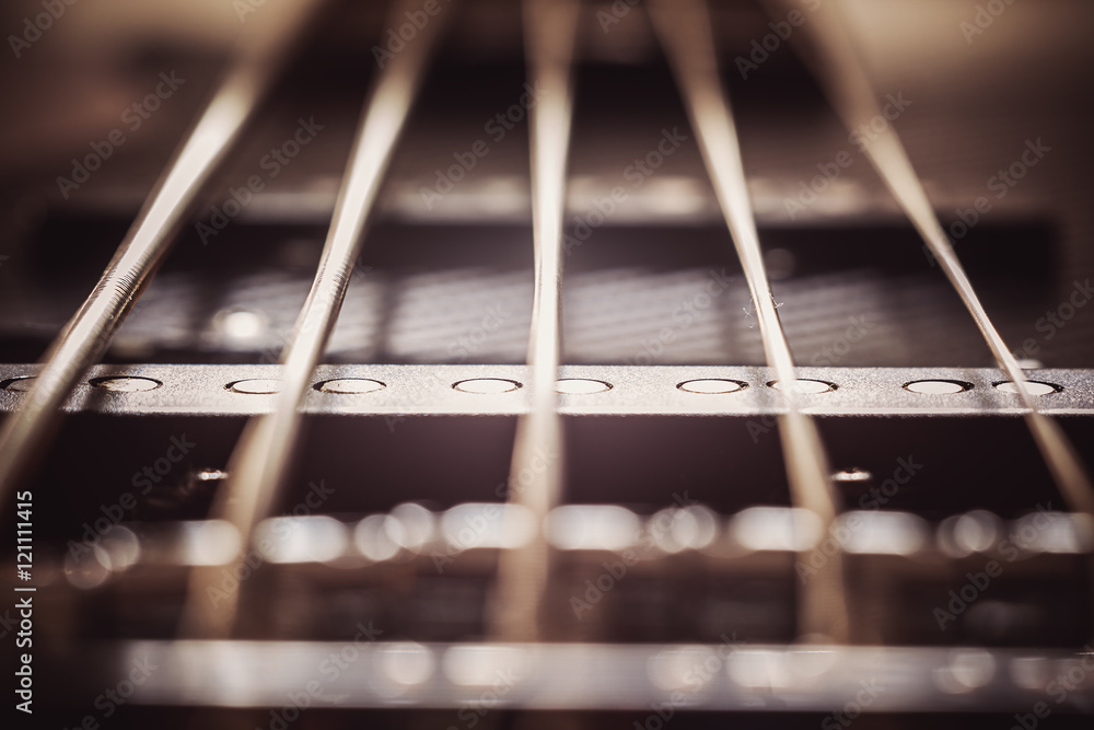 Strings of a Jazz Bass Guitar Strings of a Jazz Bass Guitar